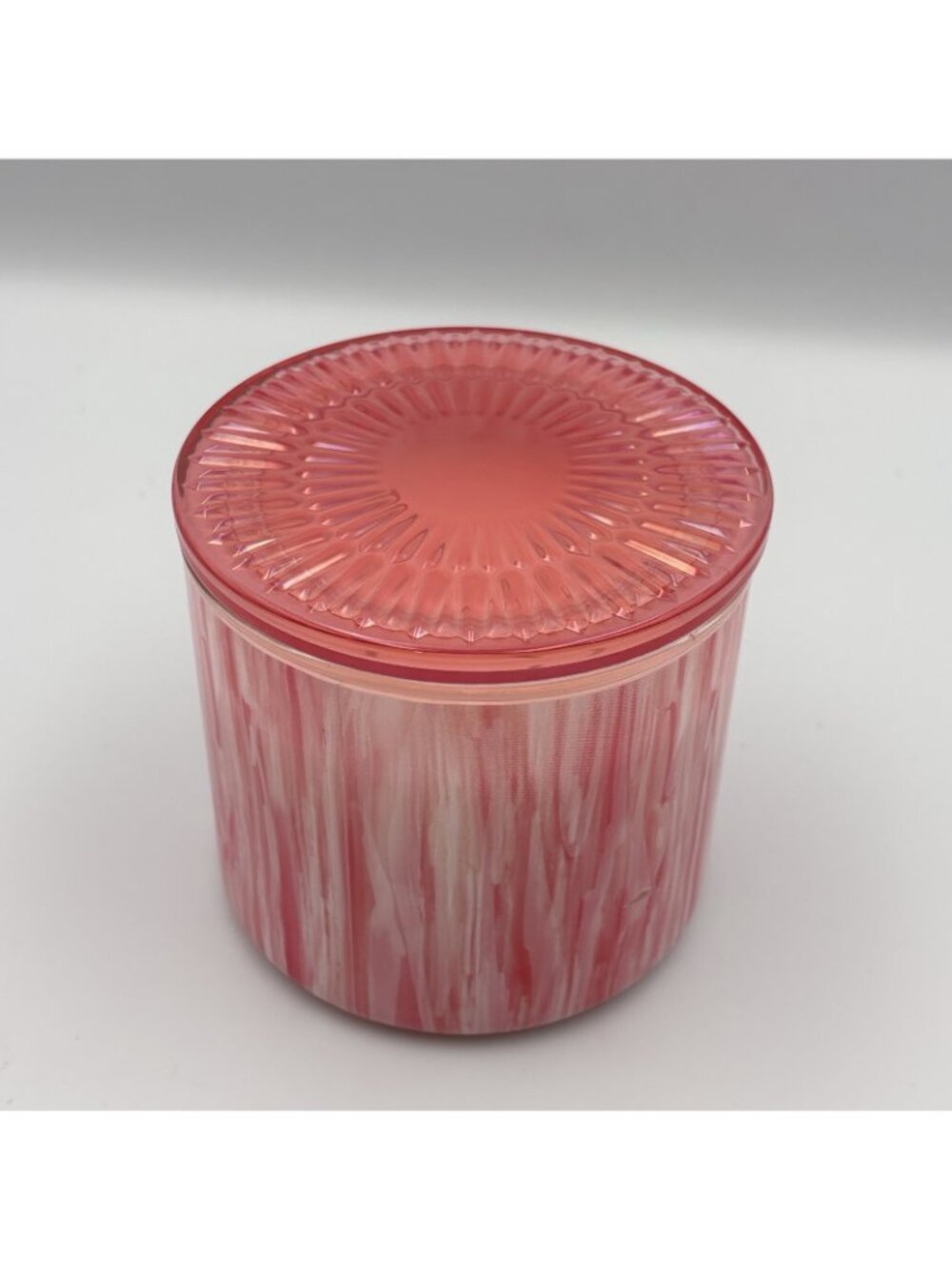 Bath & Body Works Champagne Toast 3 Wick Jar Candle Pink Glass Lid 14.5 oz - Picture 5 of 15